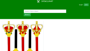 openclipart圖庫：Stylized Sceptre for Card Faces縮圖