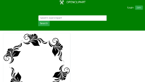 openclipart圖庫：Flowers Pattern In A Circle縮圖