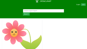 openclipart圖庫：Flower with face縮圖