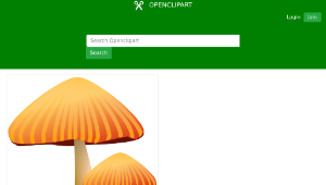 openclipart圖庫：Orange Mushroom縮圖