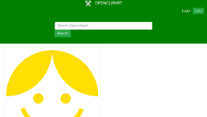 openclipart圖庫：Yellow Cartoon Girl-Boy-資源代表圖