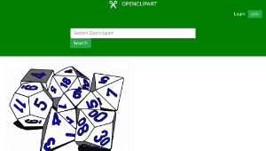 openclipart圖庫：Tabletop RPG Dice Set II-資源代表圖