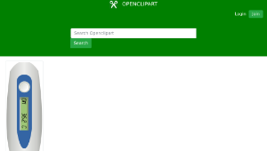 openclipart圖庫：Digital clinic thermometer縮圖
