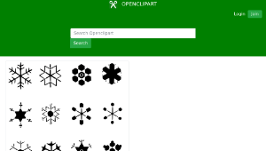 openclipart圖庫：Flocons de neige縮圖