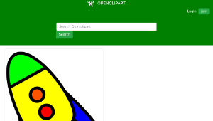 openclipart圖庫：Very simple rocket縮圖