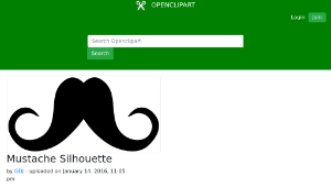openclipart圖庫：Mustache Silhouette-資源代表圖