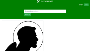 openclipart圖庫：VIntage Astronaut Spaceman Silhouette Profile-資源代表圖