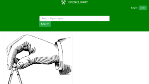 openclipart圖庫：Hand with drawing compass-資源代表圖