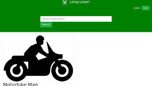 openclipart圖庫：Motorbike Man-資源代表圖