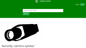 openclipart圖庫：Security camera symbol縮圖