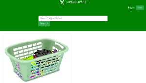 openclipart圖庫：Basket With Folded Laundry縮圖
