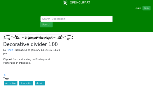 openclipart圖庫：Decorative divider 100-資源代表圖