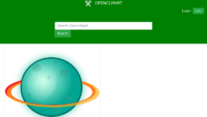 openclipart圖庫：Planet with rings縮圖