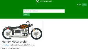 openclipart圖庫：Harley Motorcycle縮圖