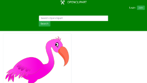openclipart圖庫：Pink Flamingo縮圖
