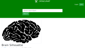 openclipart圖庫：Brain Silhouette-資源代表圖