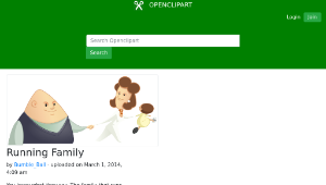openclipart圖庫：Running Family縮圖