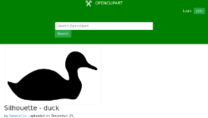 openclipart圖庫：Silhouette - duck-資源代表圖