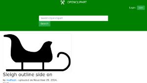 openclipart圖庫：Sleigh outline side on-資源代表圖