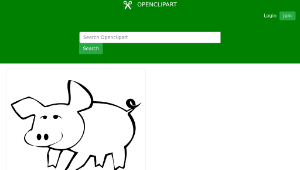 openclipart圖庫：Pig-outline-資源代表圖