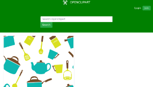 openclipart圖庫：Kitchen Utensils Crockery Wallpaper-資源代表圖