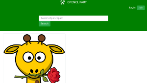 openclipart圖庫：Giraffe Valentine縮圖