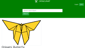 openclipart圖庫：Origami Butterfly-資源代表圖