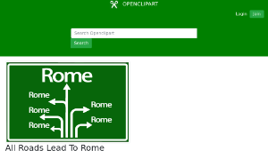 openclipart圖庫：All Roads Lead To Rome-資源代表圖