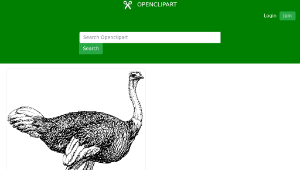 openclipart圖庫：ostrich-資源代表圖