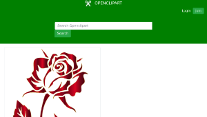 openclipart圖庫：Crimson Rose Silhouette No Background-資源代表圖