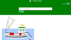 openclipart圖庫：Old Fashioned Fishing Boat-資源代表圖