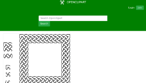 openclipart圖庫：4-plait border square縮圖