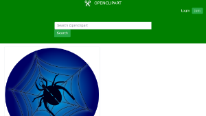 openclipart圖庫：Spider-on-web縮圖