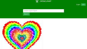 openclipart圖庫：Tie Dye Heart-資源代表圖