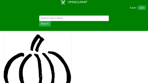 openclipart圖庫：Hand drawn Pumpkin Clipart Outline縮圖