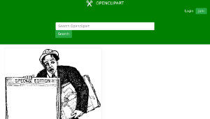 openclipart圖庫：Special Edition Newspaper Frame-資源代表圖