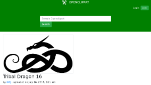 openclipart圖庫：Tribal Dragon 16縮圖