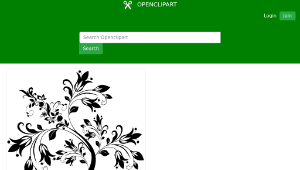 openclipart圖庫：Floral Tree Black縮圖