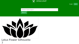 openclipart圖庫：Lotus Flower Silhouette 7縮圖