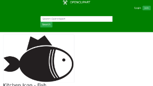 openclipart圖庫：Kitchen Icon - Fish-資源代表圖