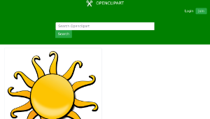 openclipart圖庫：Cartoon Sun縮圖