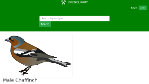 openclipart圖庫：Male Chaffinch縮圖