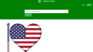 openclipart圖庫：USA Heart Flag-資源代表圖