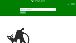 openclipart圖庫：black cat縮圖