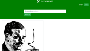 openclipart圖庫：Mustache Man with Coffee-資源代表圖