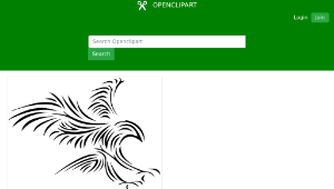 openclipart圖庫：Tribal Eagle縮圖