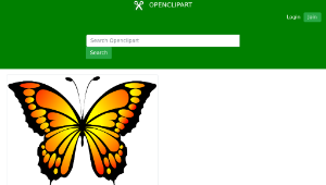 openclipart圖庫：Butterfly Yellow Red-資源代表圖