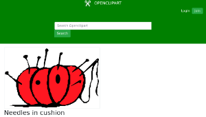 openclipart圖庫：Needles in cushion-資源代表圖
