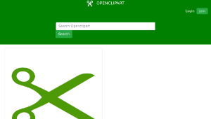 openclipart圖庫：Openclipart Scissors Logo in Green-資源代表圖