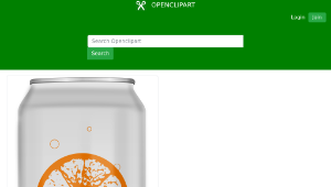 openclipart圖庫：Orange soda can縮圖